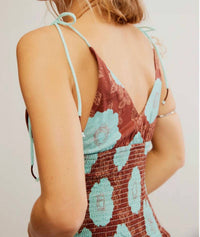 Free People Adriel Midi Dress in nutmeg combo - women's dress - view 4
