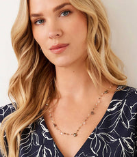 Native Gem - Women's Long Beaded Gemstone Necklace