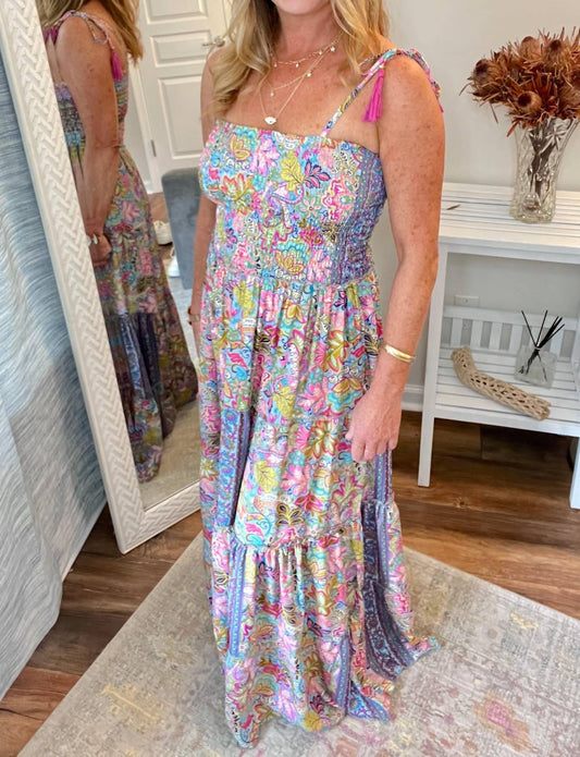 Smocked Floral Maxi Dress