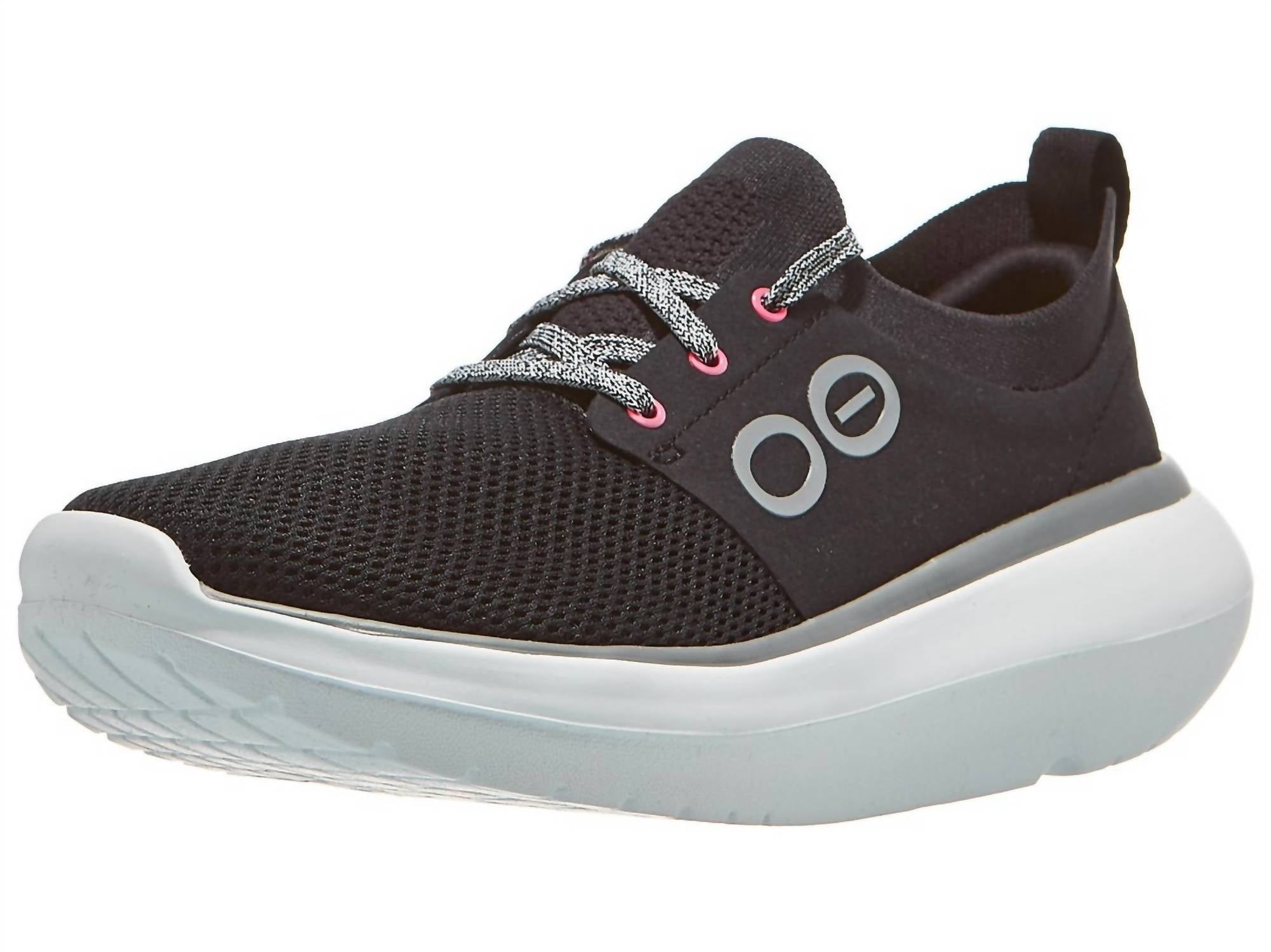 OOFOS Women's Oomy Stride Recovery Shoes in white black - women's sneaker - alternate view