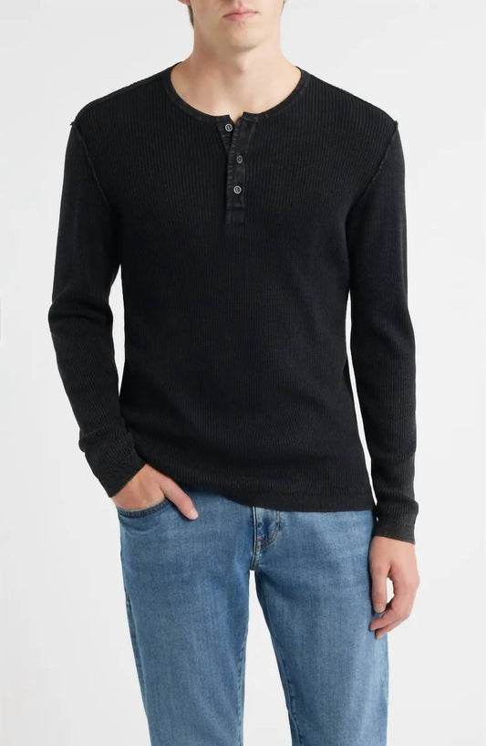 Schott N.Y.C. - Stonewash Cotton Henley Sweater