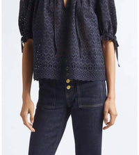 Ulla Johnson - Alouette Eyelet Puff Shoulder Top