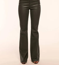 Ramy Brook Coated Helena Pant in deep olive - women's jeans