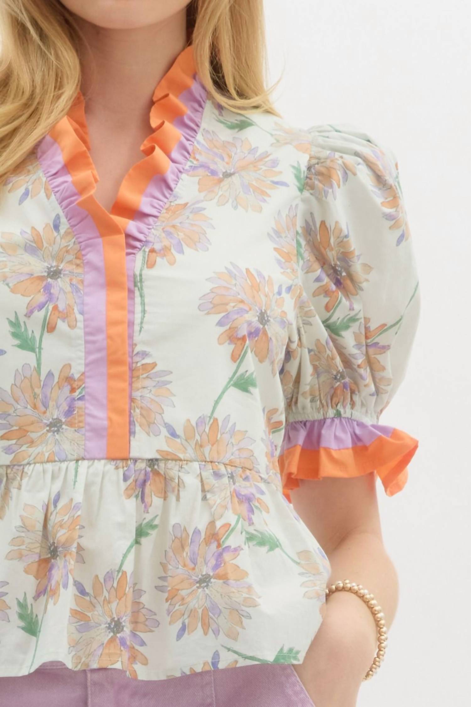 Entro - Faith Floral Top