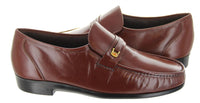 Florsheim Men's Riva Moc Toe Bit Loafer in cognac - men's loafer - detail view