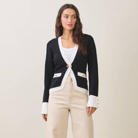 Able - Contrast Knit Cardigan