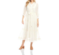 Karen Kane - Embroidered Tiered Midi Dress