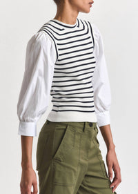 Derek Lam 10 Crosby - Tirza Mixed Media Top