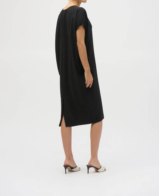 Joseph Ribkoff - Gauze V-neck Midi Cocoon Dress