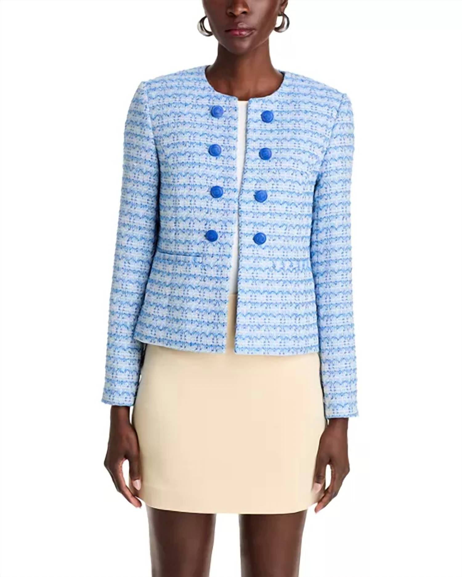 Tahari - Tweed Open Front Blazer