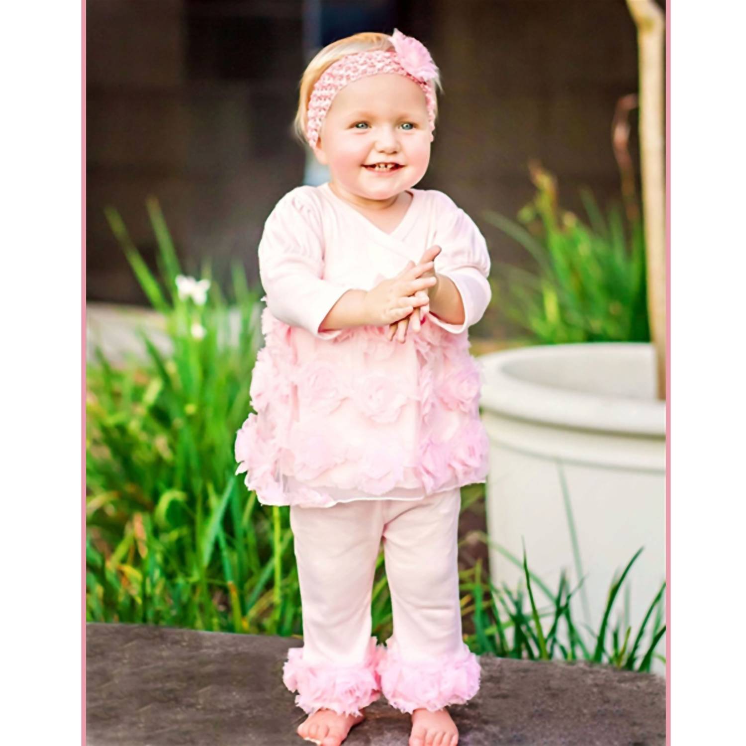 Haute Baby - Baby Girls Emma Rose 2 Pc. Legging Set