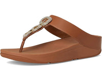 Fitflop - Women's Fino Crystal-chain Leather Toe-post Sandals