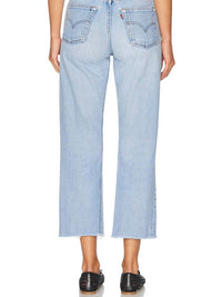 Aligrace - Relaxed Undone Hem Straight Jean