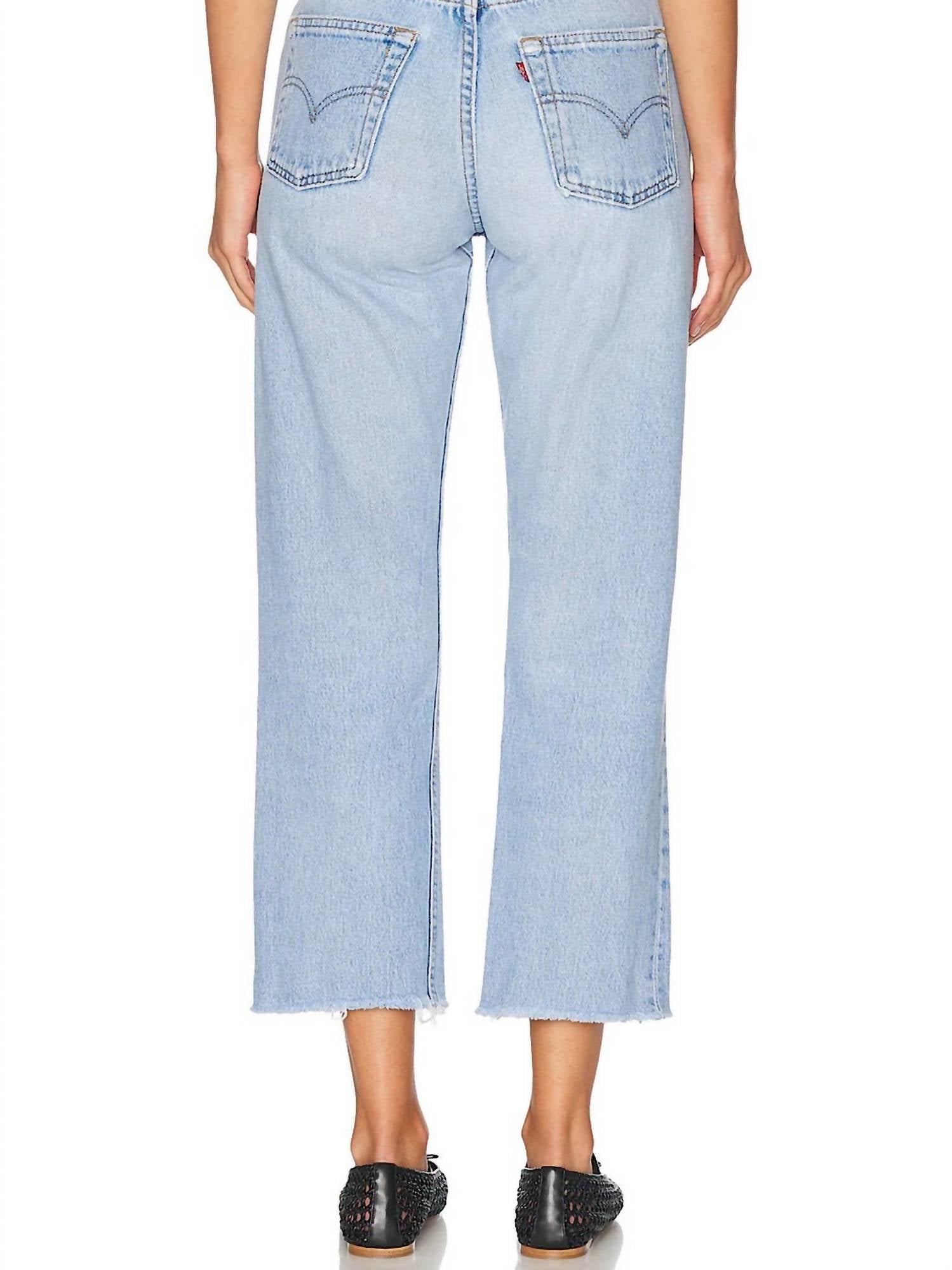 Aligrace - Relaxed Undone Hem Straight Jean