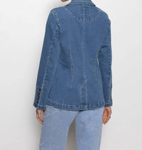 Sanctuary - Denim Sculpted Blazer