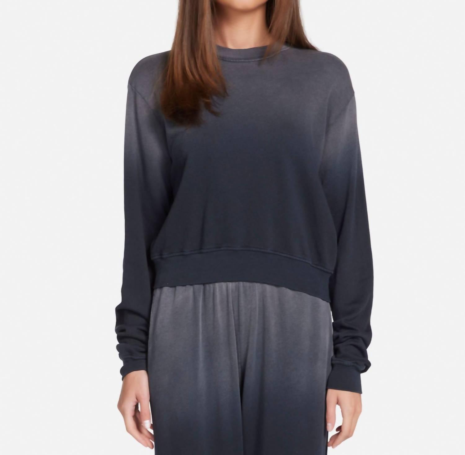 Michael Lauren - Exon Cropped Crewneck Pullover Top