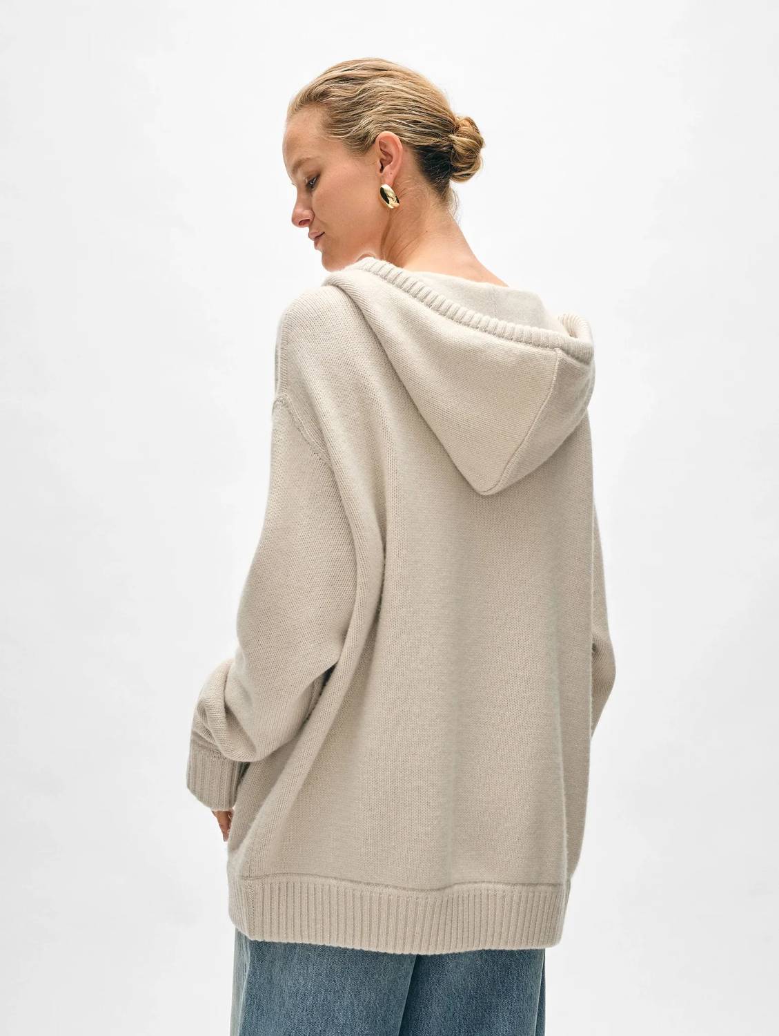 White + Warren - Cashmere Blend Luxe Double Zip Hoodie