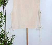 Apricot - Linen Blend Crop Top