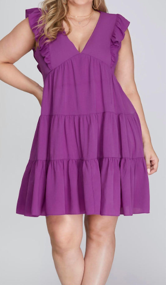 She + Sky - Ruffled Mini Dress