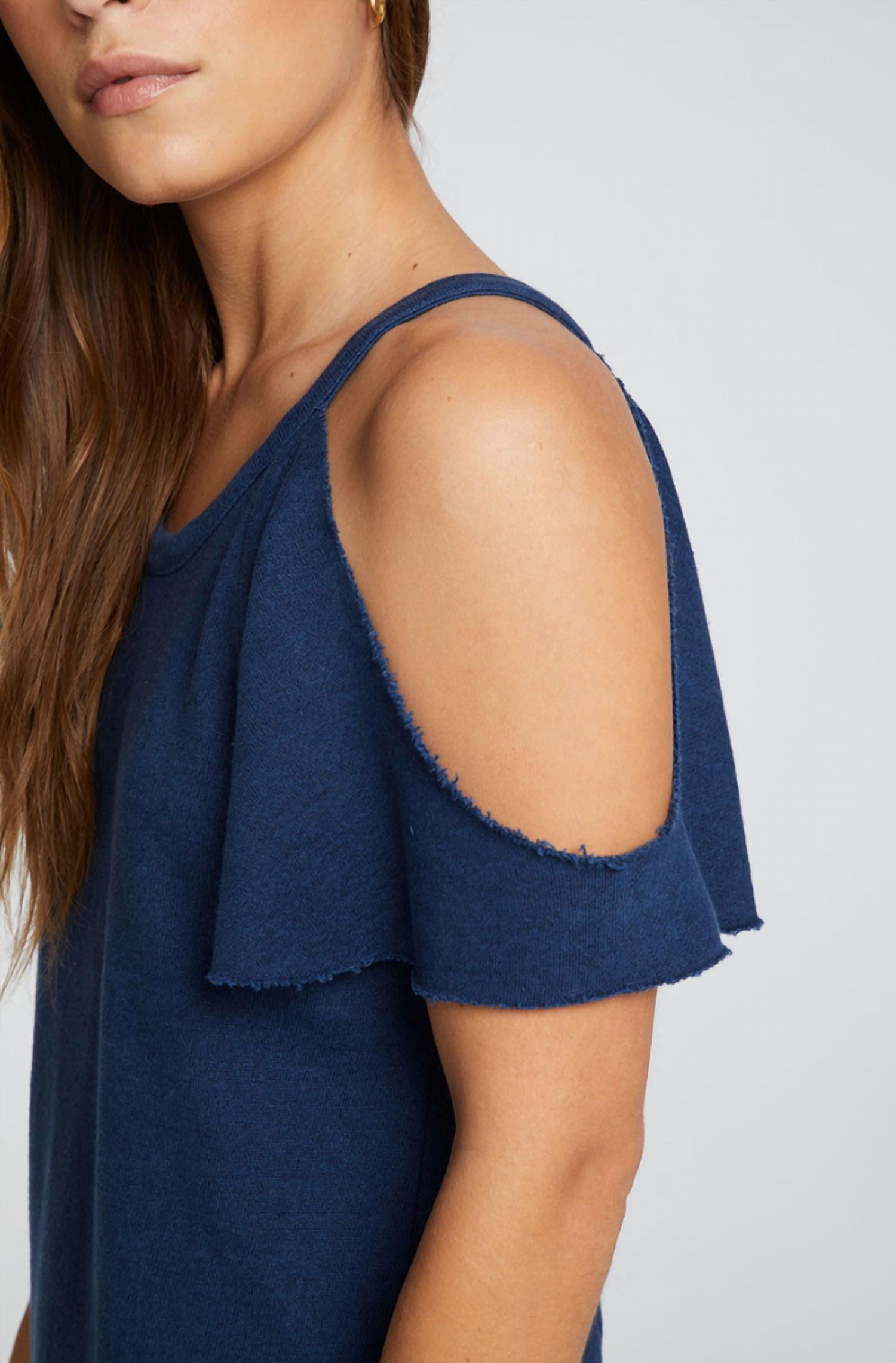 Chaser - Shirttail Cold Shoulder Mini Dress