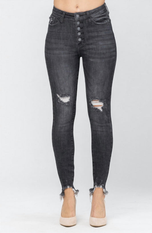 Judy Blue - Button Fly Skinny Jeans