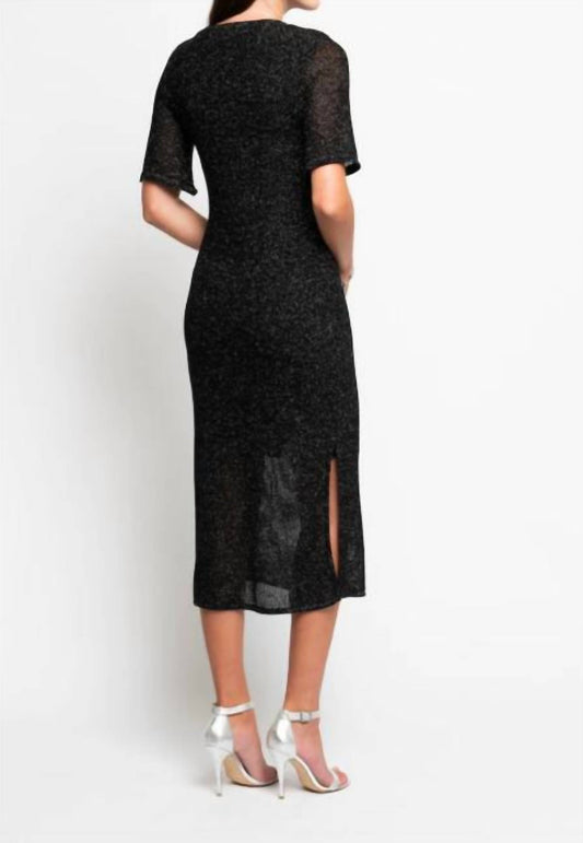 Simona Shimmer Mesh Knit Dress