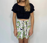 SANDY LIANG Kid's Sunset Palm Tie Mini Skirt in multi - kids' skirt - view 4