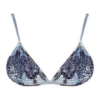 Women Open Eyes Ruched Bikini Top