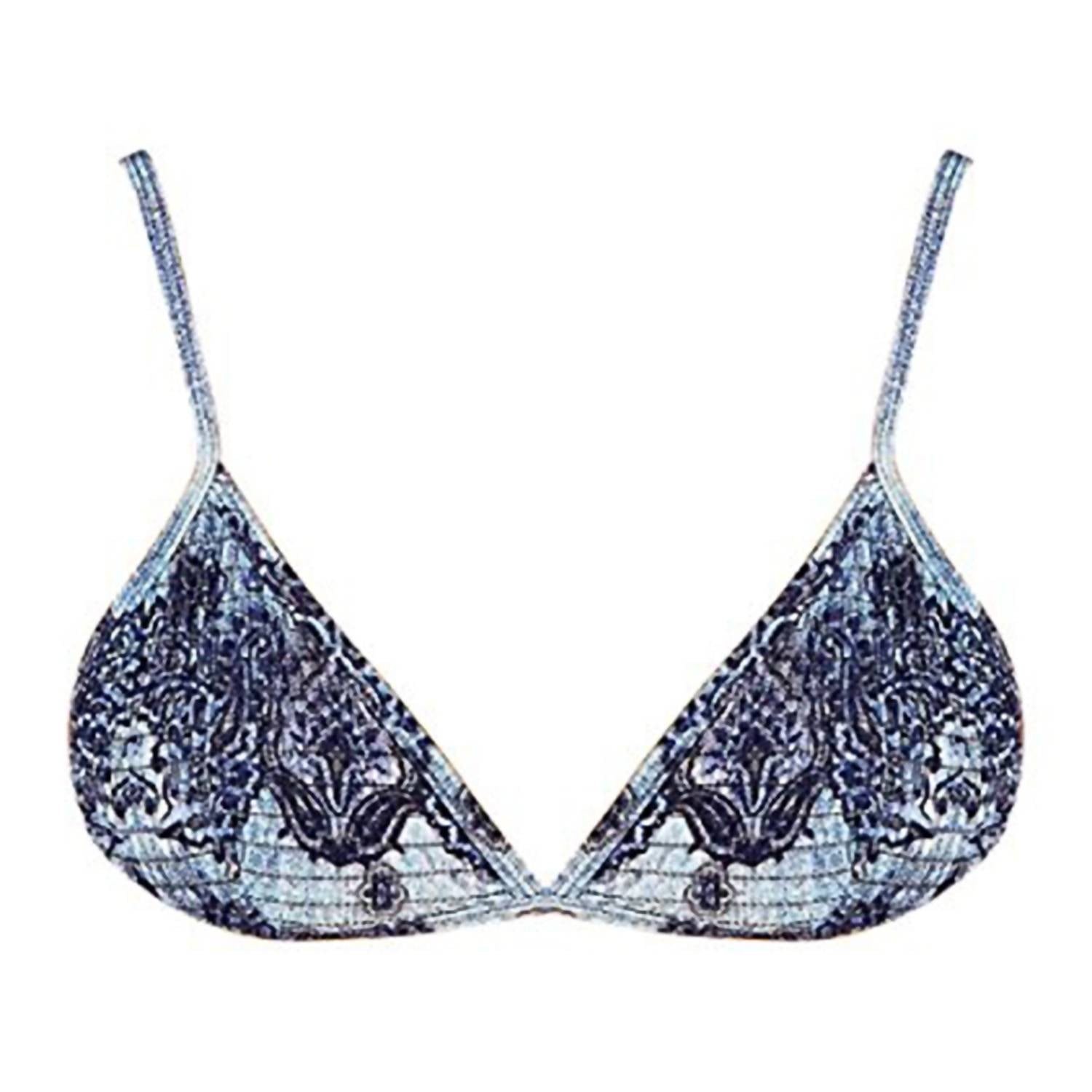 Women Open Eyes Ruched Bikini Top