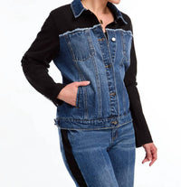 Fdj - Mixed Media Denim Jacket