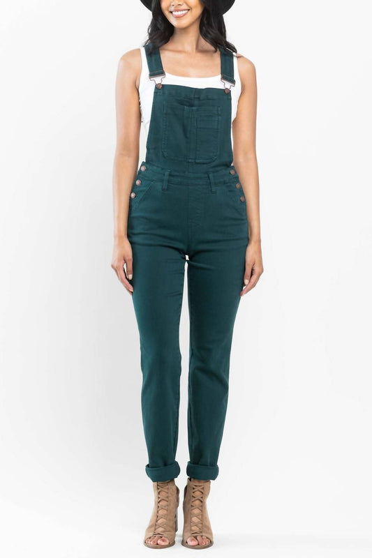 Judy Blue - High Waist Double Cuff Boyfriend Overall Jeans