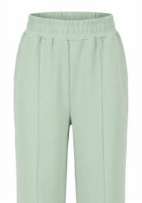 Simply Southern Women's Scalloped Lounge Pants in sage green - women's pants - detail view