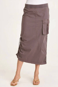 Xcvi - Bindi Poplin Side-cinch Midi Skirt