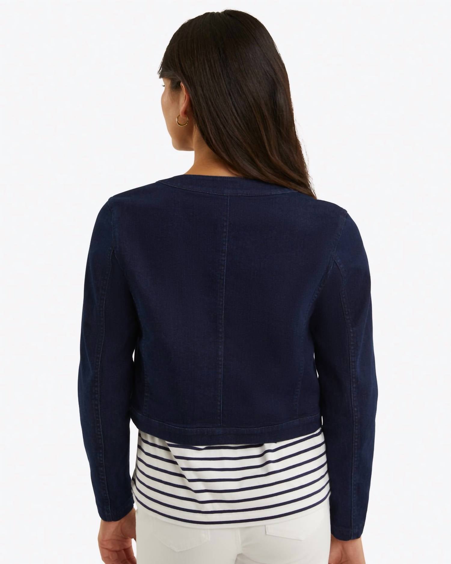Draper James - Denim Collarless Jacket