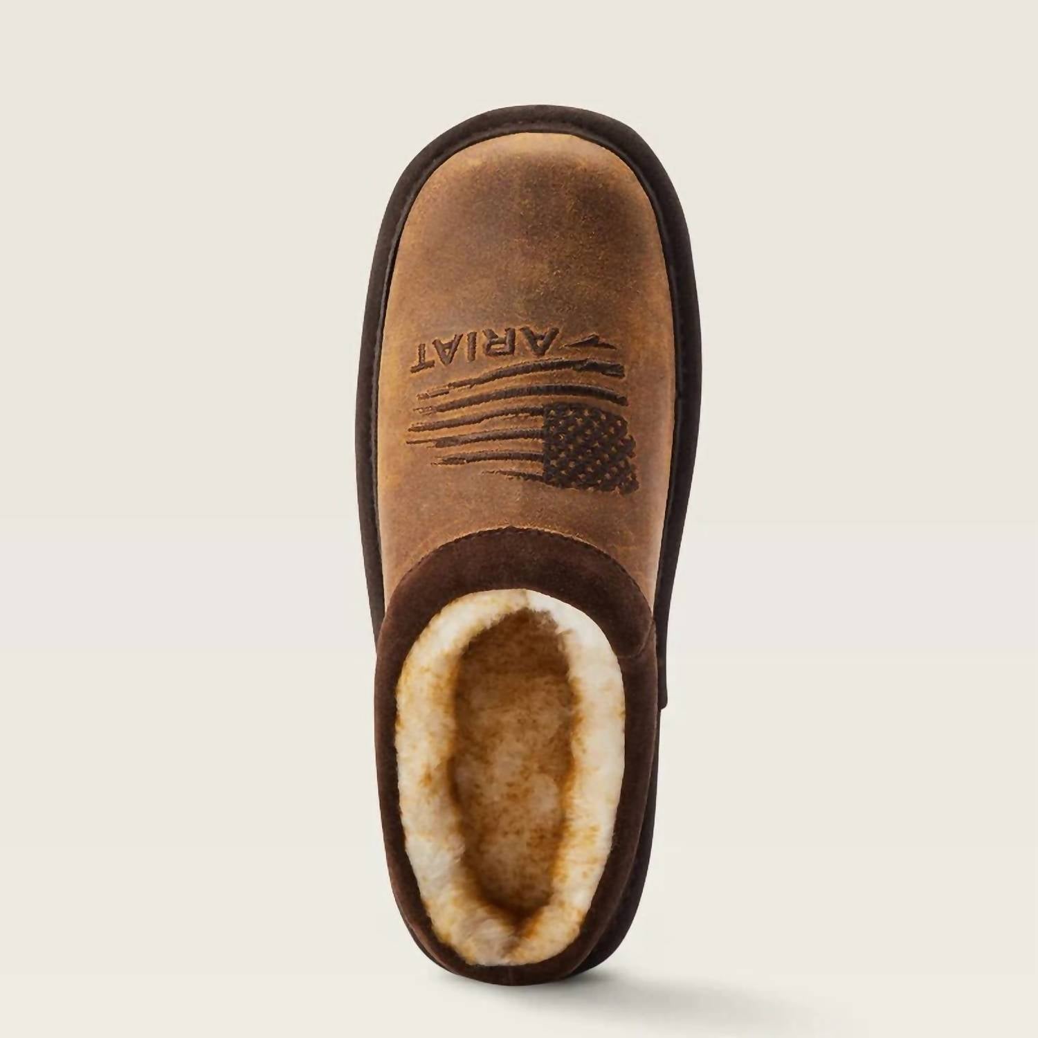 ARIAT Boys Patriot Square Toe Slipper in dusty brown - kids' shoe - alternate view