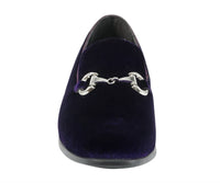 Amali Men's Brad Velvet Loafer in purple - men's loafer - detail view