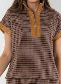 Emily Mccarthy - Poppy Pullover Zip-front Top