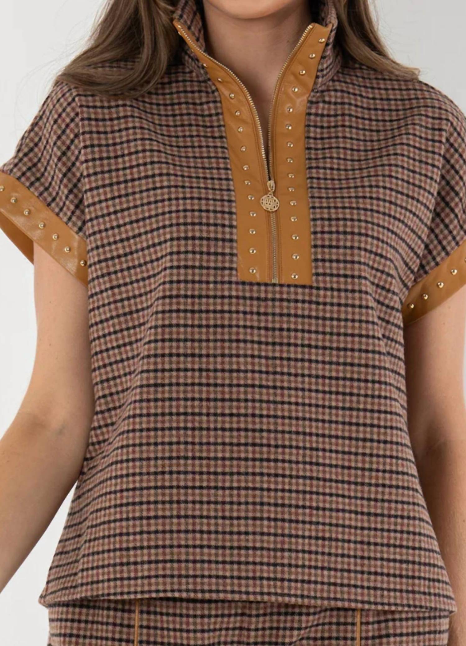 Emily Mccarthy - Poppy Pullover Zip-front Top