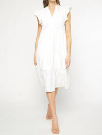 Entro - Ruffled Pocket Tiered Midi Dress