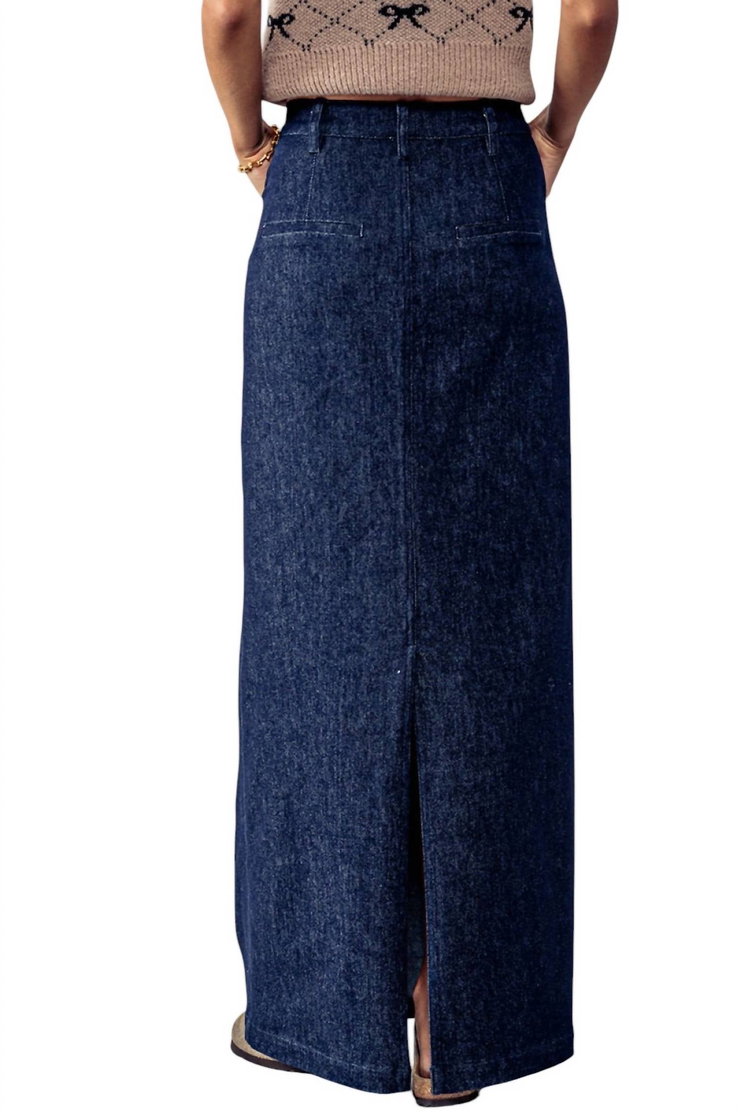 Trend:Notes - Back Slit Maxi Skirt