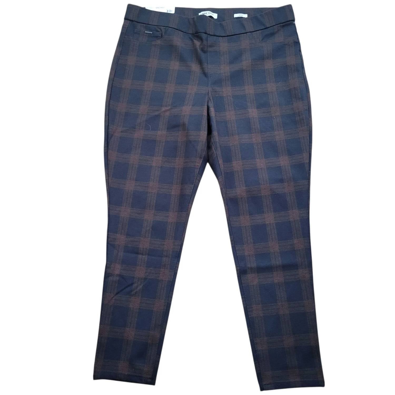 Nine West - Heidi Skinny Plaid Pull-on Pants