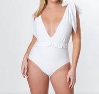 Unique Vintage - Plunge One Piece Swimsuit