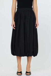 Current Air - Women's Smocked Waist Bubble Midi Skirt