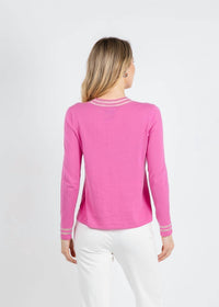 Peace Of Cloth - Sheer Stripe Long Sleeve Crew Top