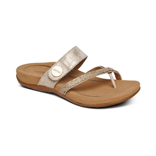 Aetrex - WOMEN'S IZZY SPARKLE ADJUSTABLE SLIDE SANDAL