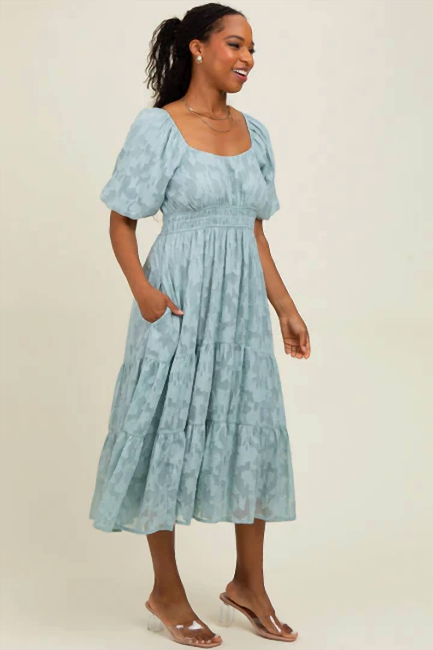 Wishlist - Embroidered Midi Dress