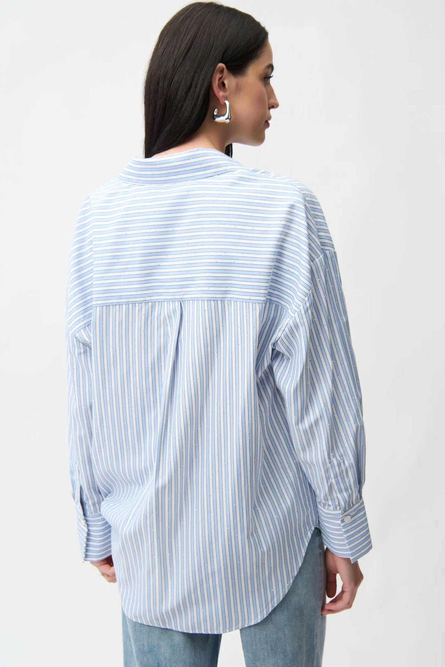 Joseph Ribkoff - Tencel Stripe Print Boxy Blouse