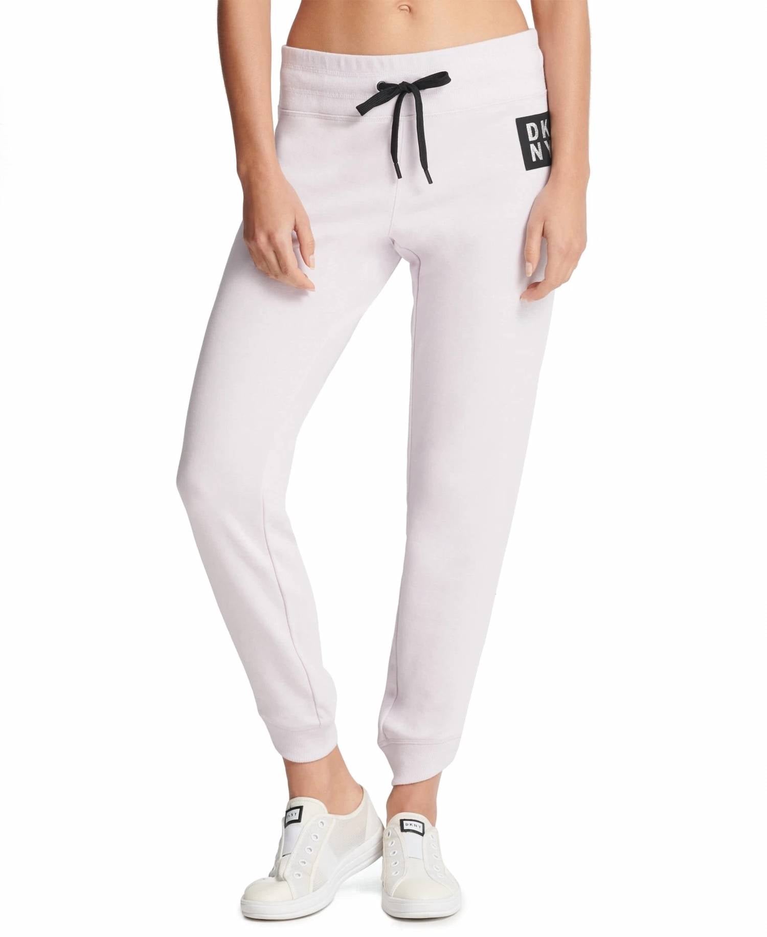 Dkny - DKNY Womens Sport Terry Logo Patch Joggers