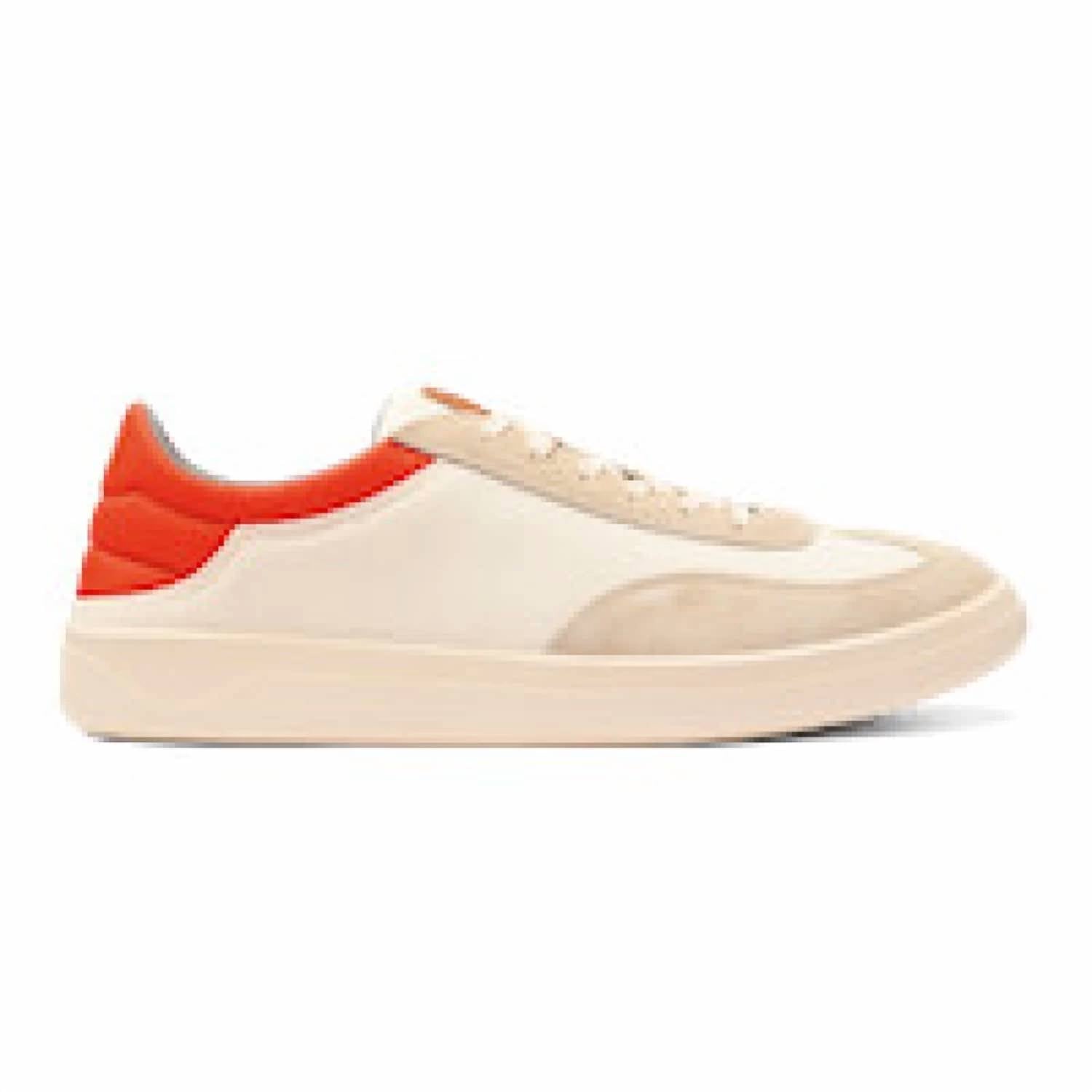 OluKai Men's Punini Sneakers in off white molten orange - men's sneaker
