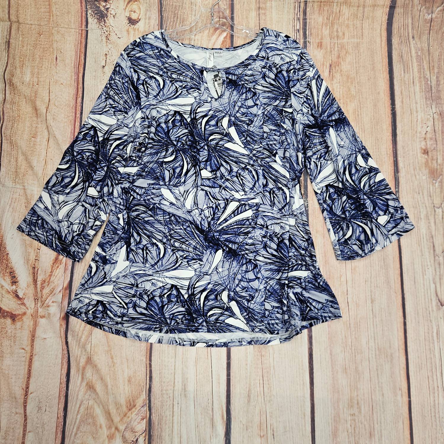 Ethyl Women's Knit Top in blue - women's blouse